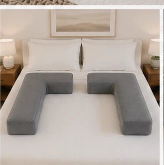 Cradle pair on bed